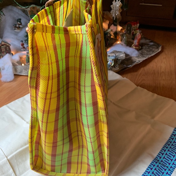 Authentic TORY BURCH Leather/Mesh Logo tote - Picture 10 of 14